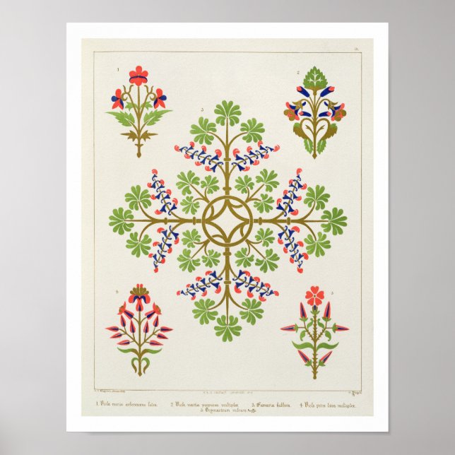 Ro motif tapet, tryckt av M. & N. Ha Poster (Framsidan)