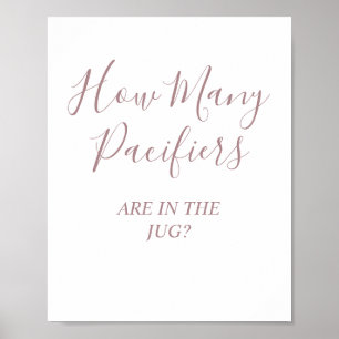 Ro Nappar Baby Shower Game Pedestal Sign Poster