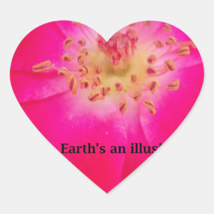 Ro: Naturens vilseledande utformning Hjärtformat Klistermärke