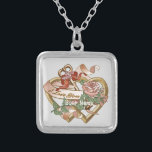 Ro Nyckel Dubbla Hearts Silverpläterat Halsband<br><div class="desc">Ro Nyckel Dubbla Hearts Necklace, Hearts kläder, Heart t-shirts, Valentine gifts by ArtMuvz Illustration. Matchande hjärt-shirt, gåvor och kläder från Valentines day.TILL PERSONALISERA, lägg till ditt namn eller lägg till text i stället. Få redo till Valentines day med våra festliga gåvor och romantiska kläder! Oavsett din budget finns det en...</div>