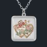 Ro Nyckel Dubbla Hearts Silverpläterat Halsband<br><div class="desc">Ro Nyckel Dubbla Hearts Necklace, Hearts kläder, Heart t-shirts, Valentine gifts by ArtMuvz Illustration. Matchande hjärt-shirt, gåvor och kläder från Valentines day.TILL PERSONALISERA, lägg till ditt namn eller lägg till text i stället. Få redo till Valentines day med våra festliga gåvor och romantiska kläder! Oavsett din budget finns det en...</div>
