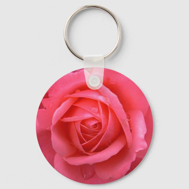Ro Nyckelrings Cheval Red Flower Gifts Nyckelring (Framsida)
