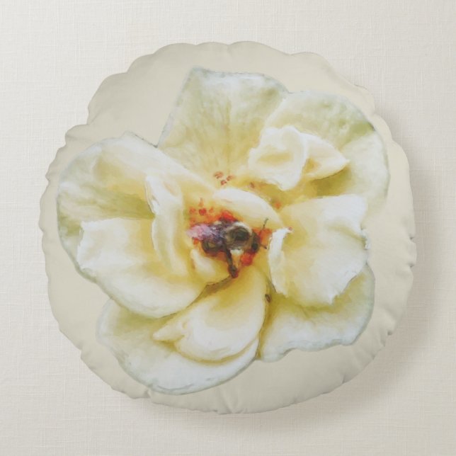 Ro och Bee Rund Kudde (Framsidan)