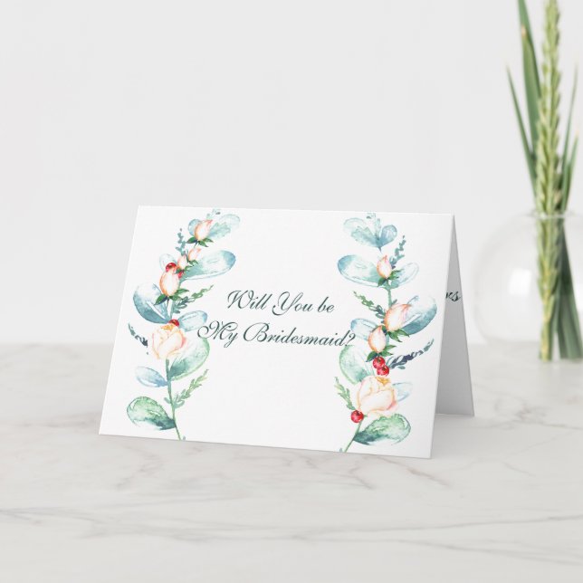 Ro och Berry, kommer du att vara min bridesmaid? Kort (Framsida)