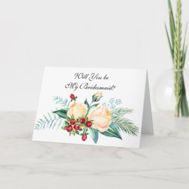 Ro och Berry Stems kommer du att bli min bridesmai Kort
