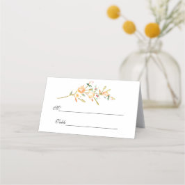Ro och Berry Watercolor Stems Placeringskort