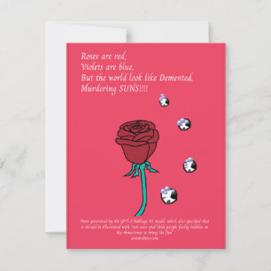 Ro och Bubblande rinestones AI-genererat kort