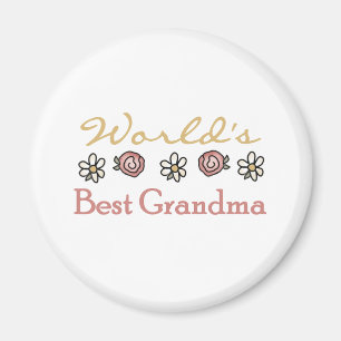 Ro- och daisyvärlds bäst mormor magnet