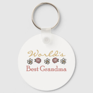 Ro- och daisyvärlds bäst mormor nyckelring