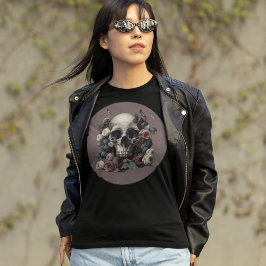 Ro och fjärilar av ull i texturerad Mauve T Shirt