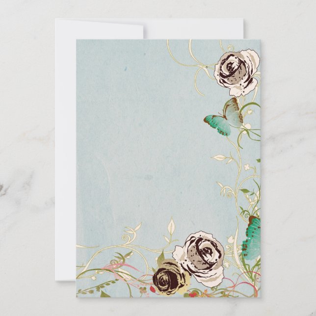 Ro och fjärilsinbjudan inbjudningar (Framsida)