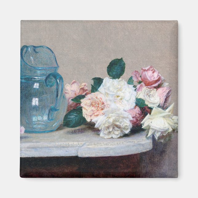 Ro och Glass Jug, Henri Fantin-Latour Magnet (Framsidan)