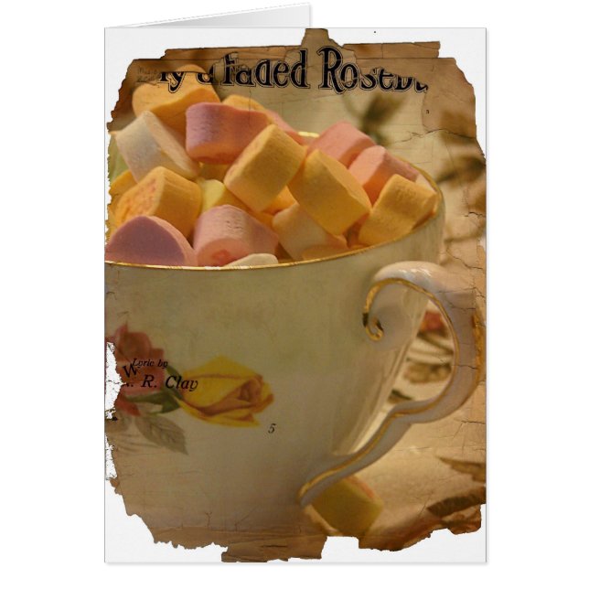 Ro och godis hälsningskort (Framsidan)