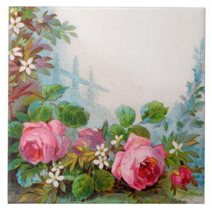 RO OCH JASMINES BLOMMIGT BEAUTY KAKELPLATTA