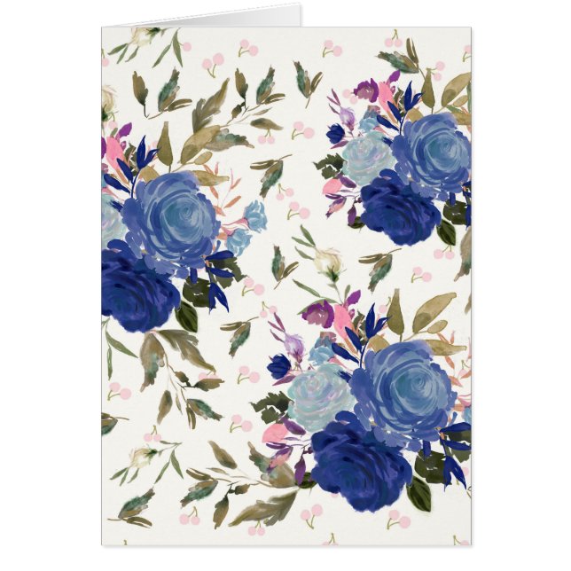 Ro och körsbär hälsningskort (Framsidan)