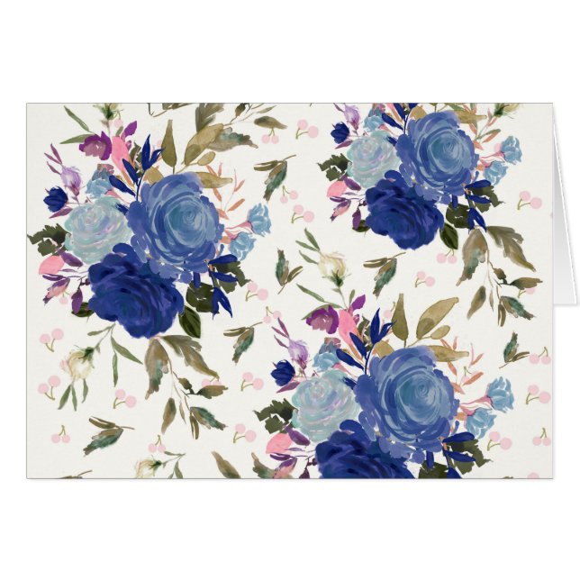 Ro och körsbär hälsningskort (Framsidan Horizontal)