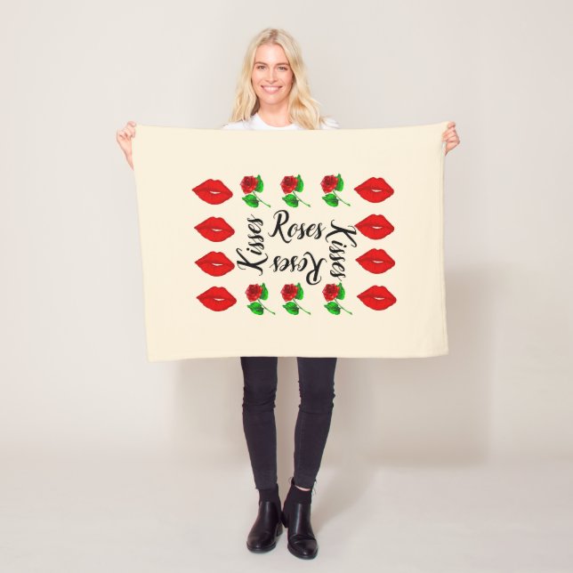 Ro och kyssar loppfilt fleecefilt (På plats)