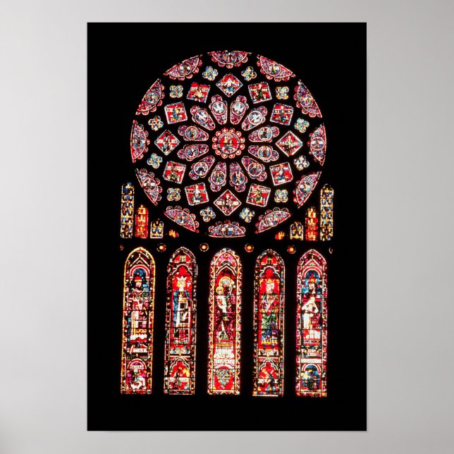 Ro och lansfönster från norra väggen poster (Framsidan)