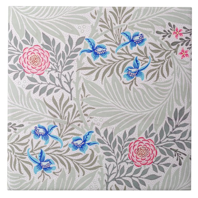 Ro och Larkspur, William Morris Kakelplatta (Framsidan)