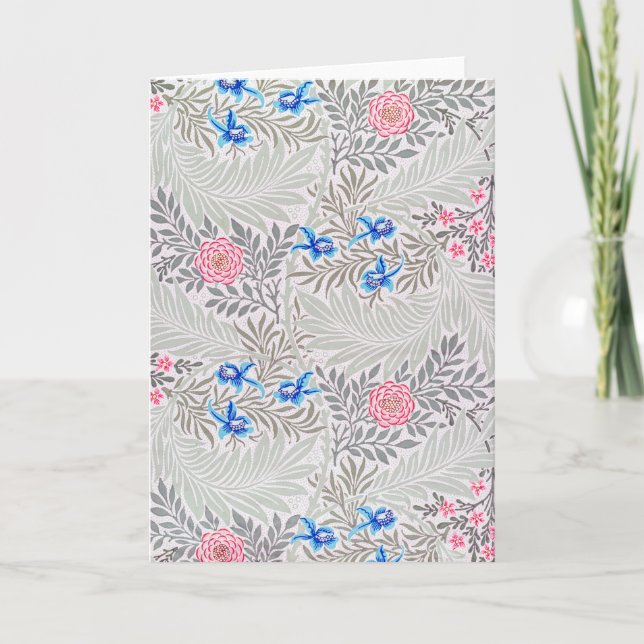 Ro och Larkspur, William Morris Kort (Framsida)