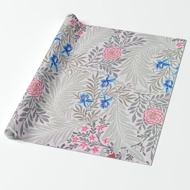 Ro och Larkspur, William Morris Presentpapper (Utrullad)