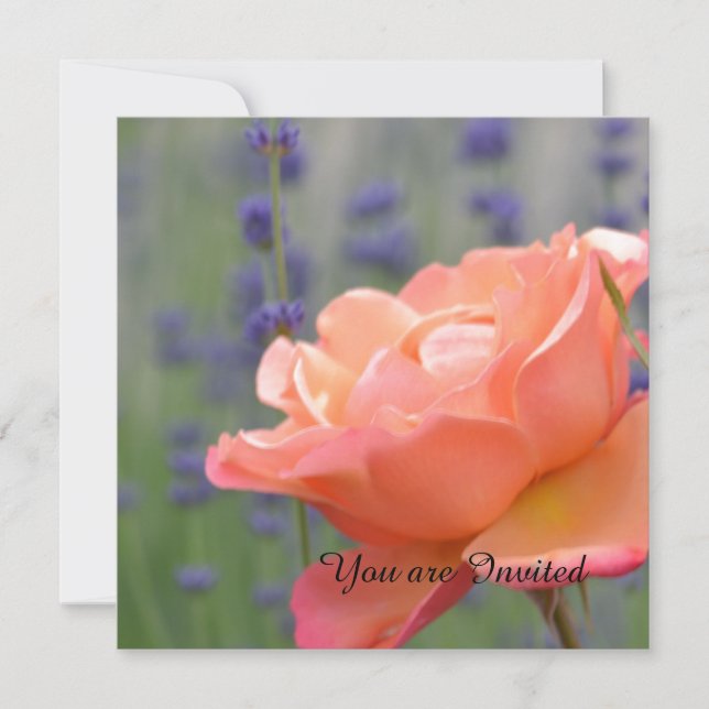 Ro och Lavender Birthday Inbjudningar (Framsida)