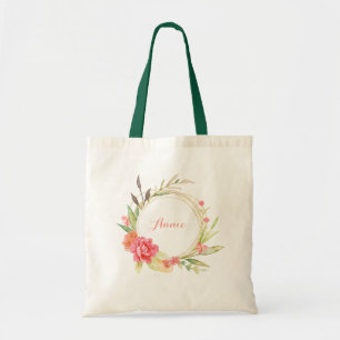 Ro och Peony Flower Wandan Tygkasse