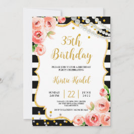 Ro och Perl Födelsedagsfest inbjudan