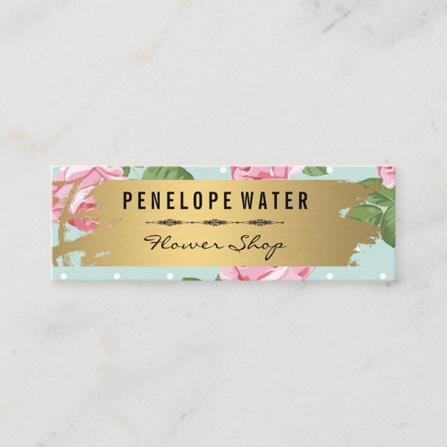 Ro och Polka dots Mini Visitkort (Framsida)