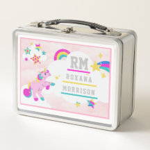 RO OCH ROSA BLUE, WINGED UNICORN LUNCH METALL