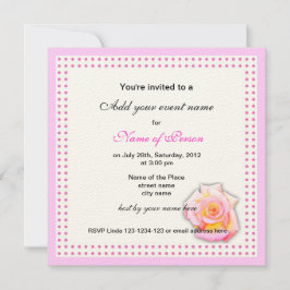 ro och rosa prickar alla partiinbjudningar inbjudningar