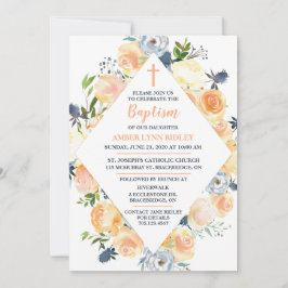 Ro och Thistle Baby baptism och Brunch Inbjudningar