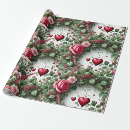Ro och Valentineser på inslagningsdag Papper Presentpapper