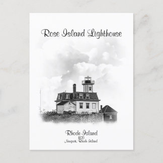 Ro, ön fyr - Newport, Rhode island Vykort