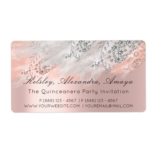 Ro OSA Möhippa Söt 16:e Quinceanera Fraktsedel (Framsidan)