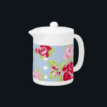 Ro på blå Tekanna<br><div class="desc">Den här Ro On Blue Tekanna är perfekt för ett köks- eller dinettejp från Shabby chic stil. Leta efter matchande pitcher och andra köksprodukter.</div>