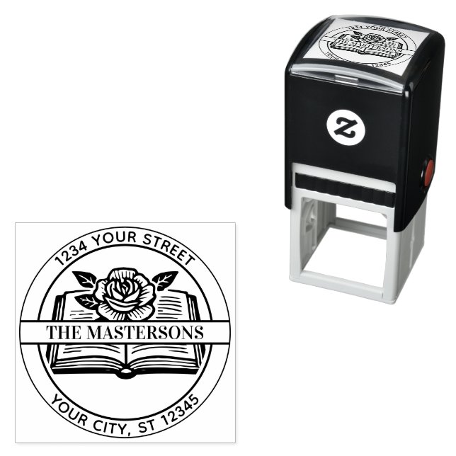 Ro på Bok-familjens Namn-Returadress Ribbon D Självfärgande Stämpel (In Situ)