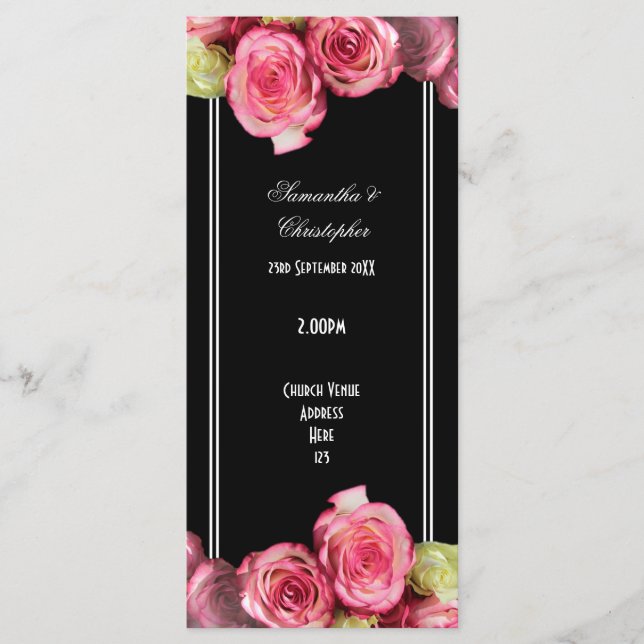 Ro på bröllopsprogrammet för svarta kyrkor program (Framsida)