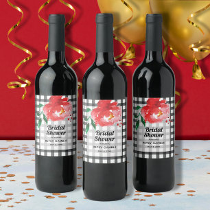 Ro på etiketterna Vin vid svartvit kontroll Vinflaska Etikett