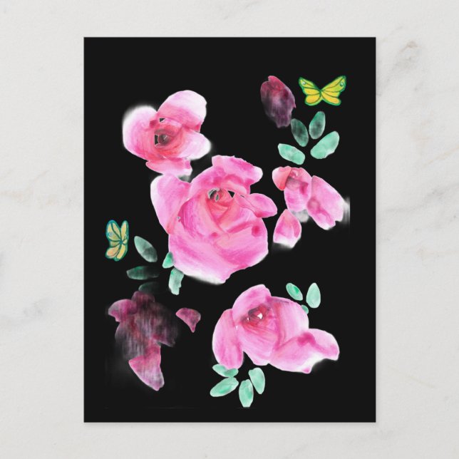 Ro på natten under ett vykort för gatulampa (Framsida)