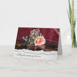 Ro på Violin Sympathy Card Kort