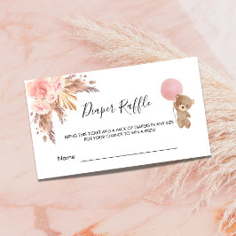 Ro pampas teddy babydusch Raper raffle biljett Tilläggskort