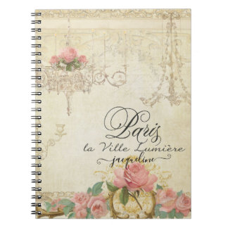 Ro Paris Chandelier Elegant Script Namn Anteckningsbok