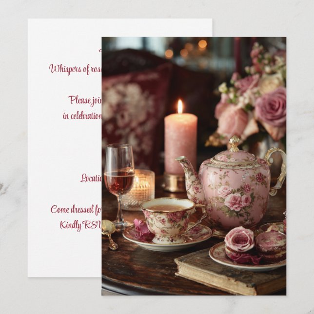 Ro Parlor | Candlelight Elegance Inbjudningar (Fram/baksida)