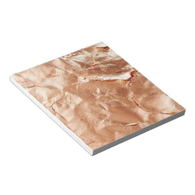 Ro Peach Guld Glam Anteckningsblock (Vinklad)