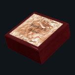 Ro Peach Guld Glam Minnesask<br><div class="desc">Varm Ro Peach Guld Glam med folie som ser ut</div>