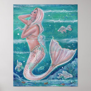 Ro Pearl sjöjungfru art av Renee Lavoie Poster