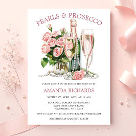 Ro Pearls och Prosecco Möhippa Inbjudningar