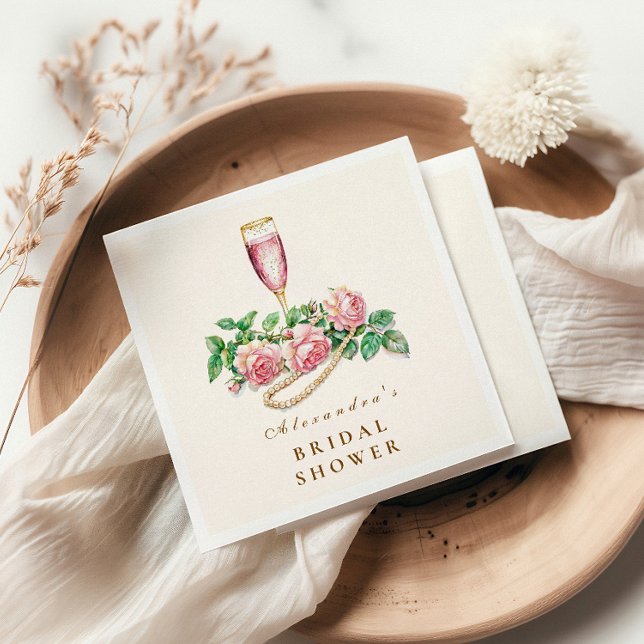  Ro Pearls och Prosecco-Möhippan Pappersservett (Skapare uppladdad)