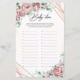 ro-peonier guld ram greenery Baby-objekt